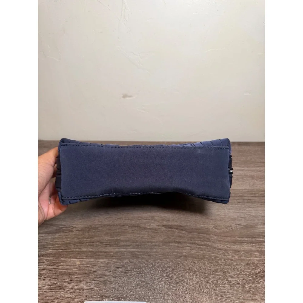 Vera Bradley Cosmetic Bag Quilted Navy Blue Travel Pouch One Size